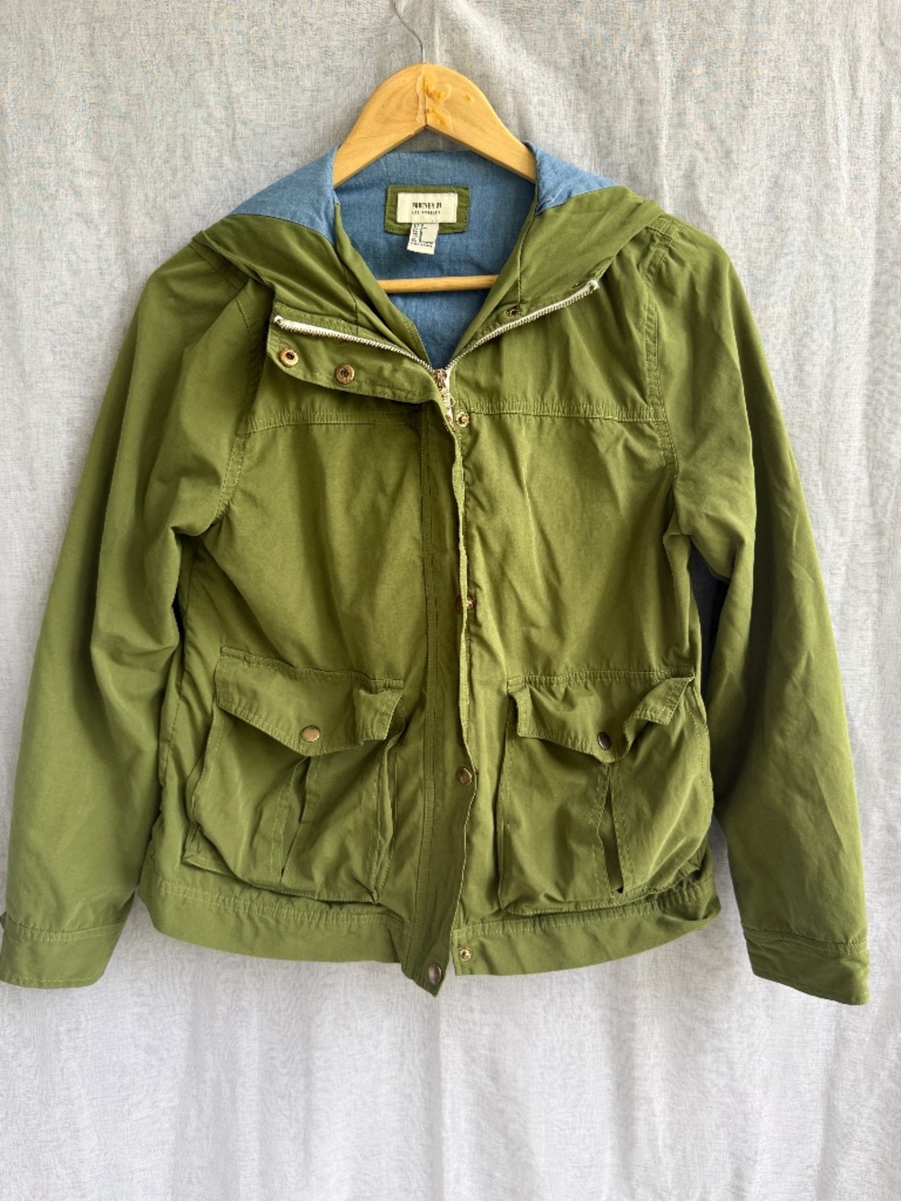 Forever 21 Green Hoodie Jacket | S | Zip Up Casual Streetwear Y2K
